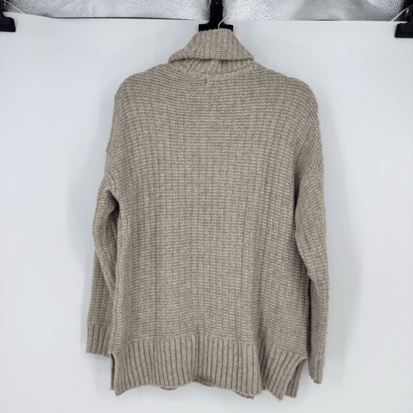 Madewell Womens M Turtleneck Tunic Sweater Wool Alpaca Boxy Neutral Minimalist - Picture 9 of 10